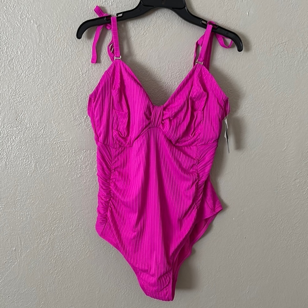 Plus Size Women’s Ibiza One Piece Swimsuit, Pink, 3X